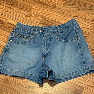 Vintage Express Bleus High Rise Jean Shorts, blue denim